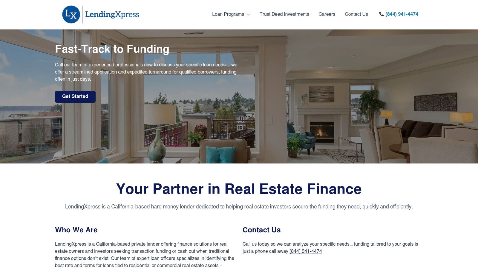 Screenshot from https://lendingxpress.com