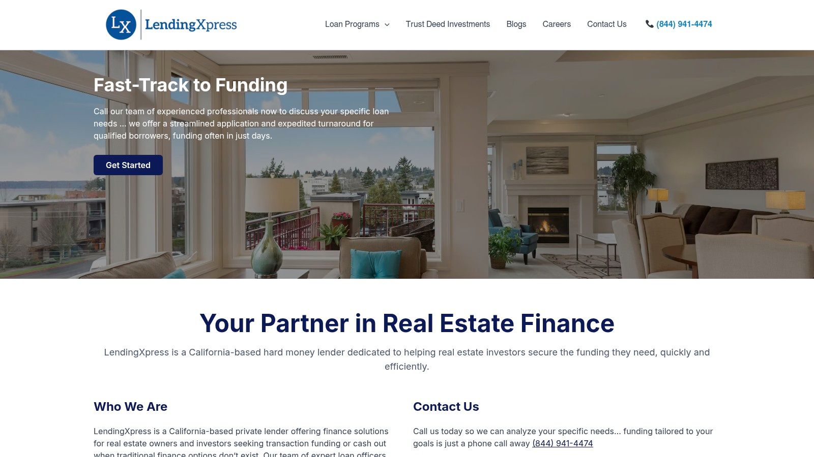 Screenshot from https://lendingxpress.com
